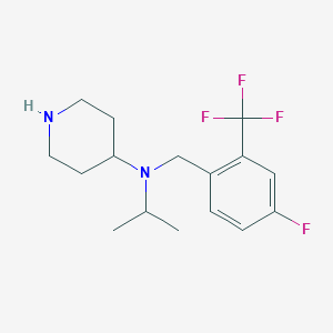 molecular formula C16H22F4N2 B8162838 N-(4-fluoro-2-(trifluoromethyl)benzyl)-N-isopropylpiperidin-4-amine 