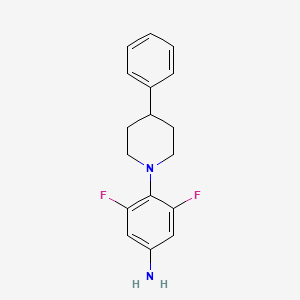 molecular formula C17H18F2N2 B8162871 3,5-Difluoro-4-(4-phenylpiperidin-1-yl)aniline 