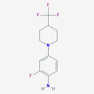 2-Fluoro-4-(4-(trifluoromethyl)piperidin-1-yl)aniline