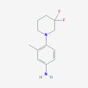 molecular formula C12H16F2N2 B8162903 4-(3,3-Difluoropiperidin-1-yl)-3-methylaniline 