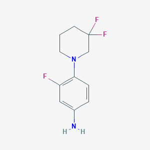molecular formula C11H13F3N2 B8162910 4-(3,3-Difluoropiperidin-1-yl)-3-fluoroaniline 