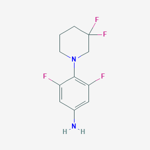 molecular formula C11H12F4N2 B8162915 4-(3,3-Difluoropiperidin-1-yl)-3,5-difluoroaniline 