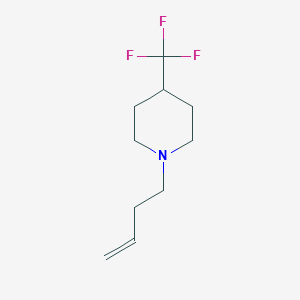 molecular formula C10H16F3N B8162941 1-(But-3-en-1-yl)-4-(trifluoromethyl)piperidine 