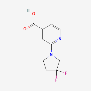 molecular formula C10H10F2N2O2 B8162958 2-(3,3-Difluoropyrrolidin-1-yl)isonicotinic acid 