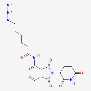 molecular formula C19H20N6O5 B8162999 6-Azido-N-(2-(2,6-dioxopiperidin-3-yl)-1,3-dioxoisoindolin-4-yl)hexanamide 