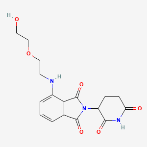 molecular formula C17H19N3O6 B8163003 2-(2,6-Dioxopiperidin-3-yl)-4-((2-(2-hydroxyethoxy)ethyl)amino)isoindoline-1,3-dione 