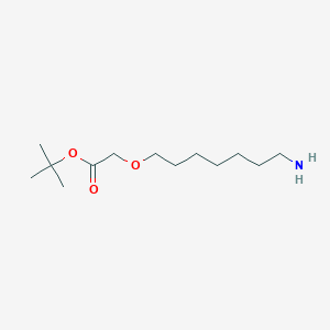 molecular formula C13H27NO3 B8163026 tert-Butyl 2-((7-aminoheptyl)oxy)acetate 