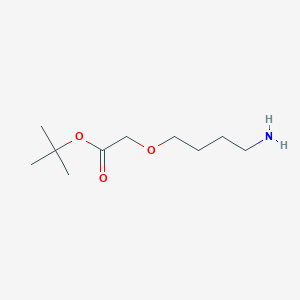 molecular formula C10H21NO3 B8163041 tert-Butyl 2-(4-aminobutoxy)acetate 