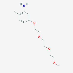 molecular formula C14H23NO4 B8163059 5-(2-(2-(2-Methoxyethoxy)ethoxy)ethoxy)-2-methylaniline 