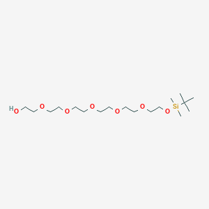 molecular formula C18H40O7Si B8163066 2,2,3,3-Tetramethyl-4,7,10,13,16,19-hexaoxa-3-silahenicosan-21-ol 