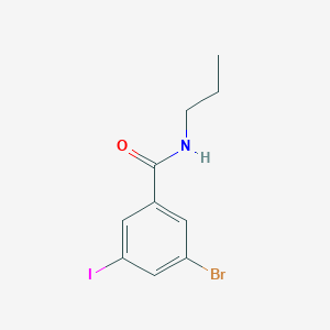 molecular formula C10H11BrINO B8163084 3-Bromo-5-iodo-N-propylbenzamide 