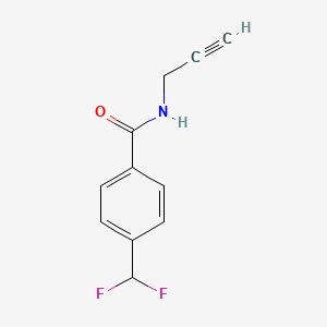 molecular formula C11H9F2NO B8163186 4-(Difluoromethyl)-N-(prop-2-yn-1-yl)benzamide 