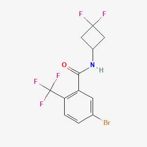 molecular formula C12H9BrF5NO B8163208 5-Bromo-N-(3,3-difluorocyclobutyl)-2-(trifluoromethyl)benzamide 