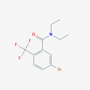 molecular formula C12H13BrF3NO B8163220 5-Bromo-N,N-diethyl-2-(trifluoromethyl)benzamide 