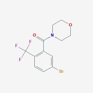 molecular formula C12H11BrF3NO2 B8163226 (5-Bromo-2-(trifluoromethyl)phenyl)(morpholino)methanone 