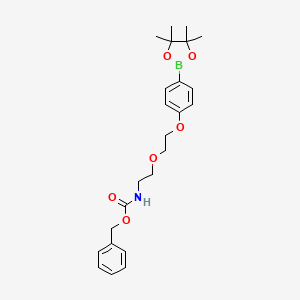 Benzyl (2-(2-(4-(4,4,5,5-tetramethyl-1,3,2-dioxaborolan-2-yl)phenoxy)ethoxy)ethyl)carbamate