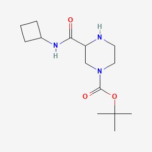 molecular formula C14H25N3O3 B8163303 tert-Butyl 3-(cyclobutylcarbamoyl)piperazine-1-carboxylate 