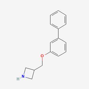 molecular formula C16H17NO B8163375 3-(([1,1'-Biphenyl]-3-yloxy)methyl)azetidine 