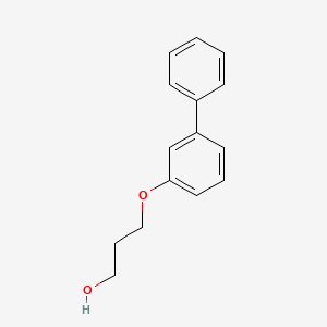 molecular formula C15H16O2 B8163378 3-([1,1'-Biphenyl]-3-yloxy)propan-1-ol 