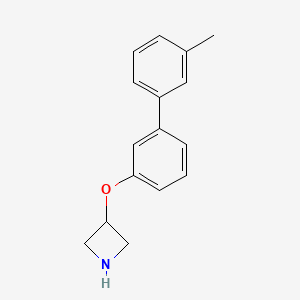 molecular formula C16H17NO B8163382 3-((3'-Methyl-[1,1'-biphenyl]-3-yl)oxy)azetidine 