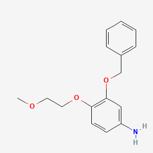 molecular formula C16H19NO3 B8163463 3-(Benzyloxy)-4-(2-methoxyethoxy)aniline 