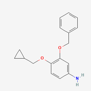 3-(Benzyloxy)-4-(cyclopropylmethoxy)aniline
