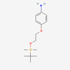 molecular formula C14H25NO2Si B8163476 4-(2-((Tert-butyldimethylsilyl)oxy)ethoxy)aniline 