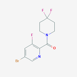 molecular formula C11H10BrF3N2O B8163498 (5-Bromo-3-fluoropyridin-2-yl)(4,4-difluoropiperidin-1-yl)methanone 