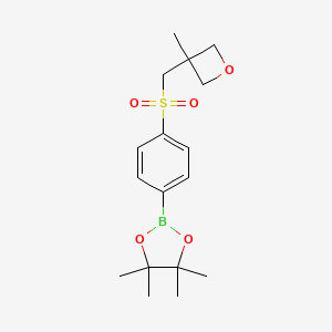 4,4,5,5-Tetramethyl-2-(4-(((3-methyloxetan-3-yl)methyl)sulfonyl)phenyl)-1,3,2-dioxaborolane