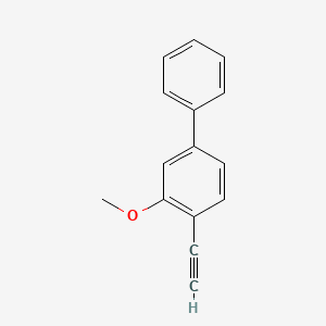 molecular formula C15H12O B8163557 4-Ethynyl-3-methoxy-1,1'-biphenyl 