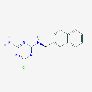 (R)-6-chloro-N2-(1-(naphthalen-2-yl)ethyl)-1,3,5-triazine-2,4-diamine