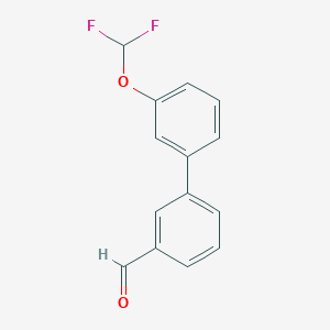 molecular formula C14H10F2O2 B8163603 3'-(Difluoromethoxy)-[1,1'-biphenyl]-3-carbaldehyde 