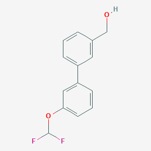 molecular formula C14H12F2O2 B8163617 (3'-(Difluoromethoxy)-[1,1'-biphenyl]-3-yl)methanol 