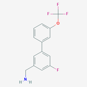 (5-Fluoro-3'-(trifluoromethoxy)-[1,1'-biphenyl]-3-yl)methanamine