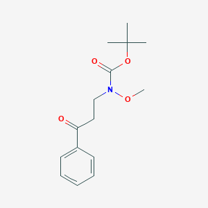 molecular formula C15H21NO4 B8163669 Tert-butyl methoxy(3-oxo-3-phenylpropyl)carbamate 