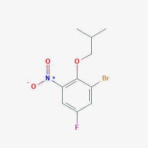 molecular formula C10H11BrFNO3 B8163710 1-Bromo-5-fluoro-2-isobutoxy-3-nitrobenzene 