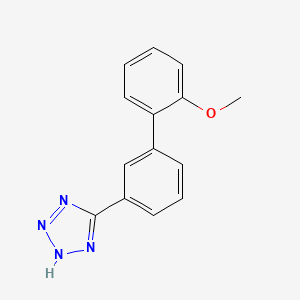 molecular formula C14H12N4O B8163732 5-(2'-Methoxy-[1,1'-biphenyl]-3-yl)-1H-tetrazole 