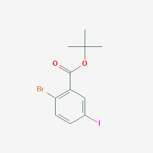 molecular formula C11H12BrIO2 B8163842 Tert-butyl 2-bromo-5-iodobenzoate 