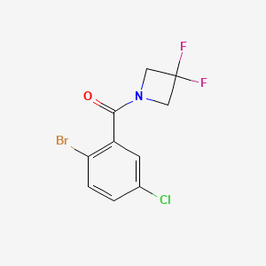 molecular formula C10H7BrClF2NO B8163860 (2-Bromo-5-chlorophenyl)(3,3-difluoroazetidin-1-yl)methanone 