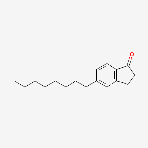 molecular formula C17H24O B8163868 5-Octyl-2,3-dihydro-1H-inden-1-one 