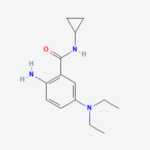 molecular formula C14H21N3O B8163881 2-Amino-N-cyclopropyl-5-(diethylamino)benzamide 