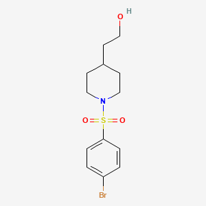 molecular formula C13H18BrNO3S B8163905 2-(1-((4-Bromophenyl)sulfonyl)piperidin-4-yl)ethanol 