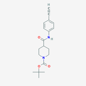 molecular formula C19H24N2O3 B8163914 tert-Butyl 4-((4-ethynylphenyl)carbamoyl)piperidine-1-carboxylate 