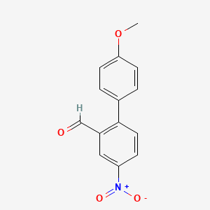molecular formula C14H11NO4 B8163942 4'-Methoxy-4-nitro-[1,1'-biphenyl]-2-carbaldehyde 
