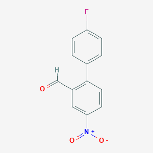molecular formula C13H8FNO3 B8163958 4'-Fluoro-4-nitro-[1,1'-biphenyl]-2-carbaldehyde 