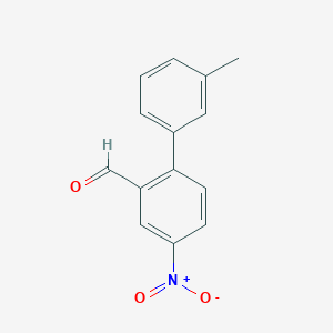 molecular formula C14H11NO3 B8163964 3'-Methyl-4-nitro-[1,1'-biphenyl]-2-carbaldehyde 