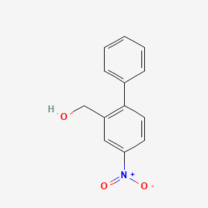 molecular formula C13H11NO3 B8163982 (4-Nitro-[1,1'-biphenyl]-2-yl)methanol 