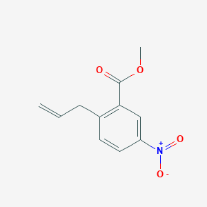 molecular formula C11H11NO4 B8164006 Methyl 5-nitro-2-(prop-2-en-1-yl)benzoate 