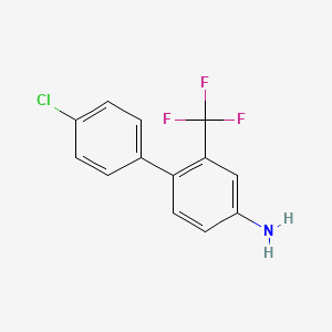 molecular formula C13H9ClF3N B8164013 4'-Chloro-2-trifluoromethyl-biphenyl-4-amine 