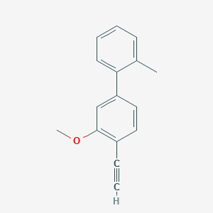 molecular formula C16H14O B8164035 4'-Ethynyl-3'-methoxy-2-methyl-1,1'-biphenyl 